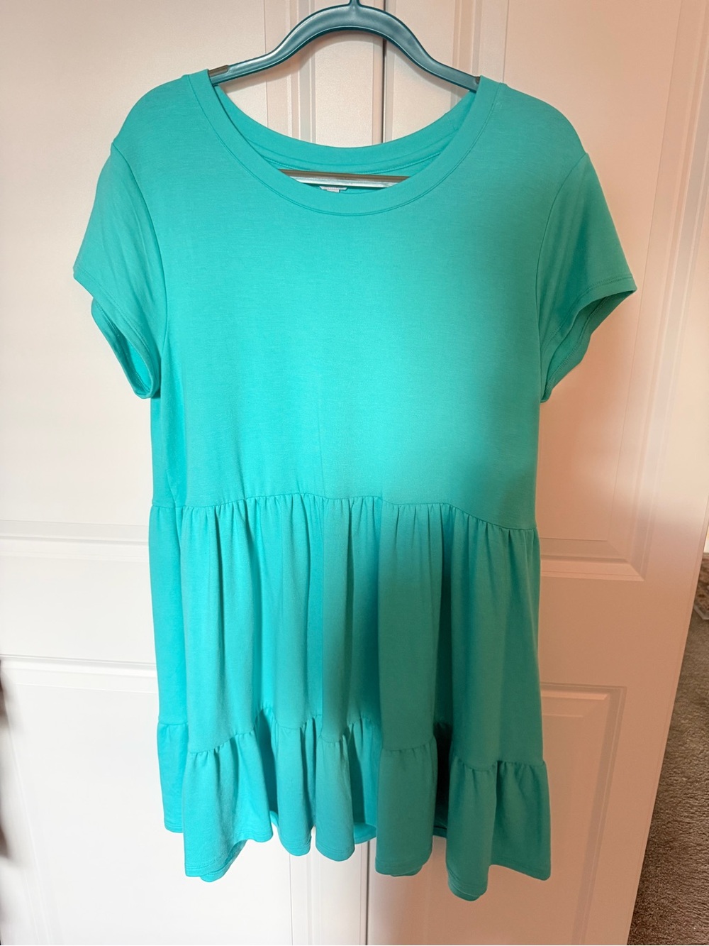 crown & ivy Turquoise Short Sleeve Tunic